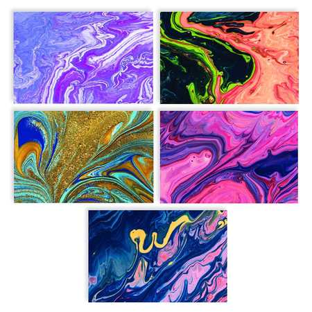 BETTER OFFICE PRODUCTS All Occasion Greeting Cards & Envs, 4in. x 6in. 5 Abstract Art Designs, Blank Inside, 100PK 64571